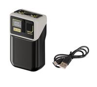 Bnnlqpsttg - Linterna de bolsillo pequeña y potente LED con clip, cabeza giratoria de 180 °, 380, recargable por USB, mini linterna llavero, linterna para exteriores