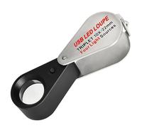 Bnnlqpsttg - Lupa con fuente de luz de cuatro colores, 13 LED, lupa de 10 x