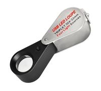 Bnnlqpsttg - Lupa con fuente de luz de cuatro colores, 13 LED, lupa de 30 x