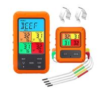 Bnnlqpsttg Mejor temperatura de carne sin termómetro digital remoto para cocinar alimentos para barbacoa, ahumadero, horno, electrodomésticos de cocina