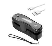 Bnnlqpsttg Mini Sellador con Cutter, Sellador de virutas recargable 2 en 1, Gadget de cocina portátil para máquina de sellado