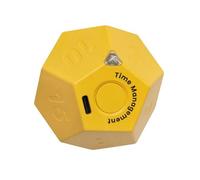 Bnnlqpsttg Mini temporizador rotación dodecágono temporizador recargable sonido vibración luz alarma oscilante temporizador cuenta regresiva para Timemanager Amarillo
