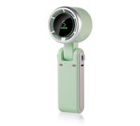 Bnnlqpsttg Mini Ventilador Portátil Ventilador Turbo Plegable de Viento Potente, Ventilador Personal Recargable por USB con Velocidad, Pantalla Digital