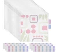 Bnnlqpsttg Organizador de papel Scrapbook de 50 piezas, soporte de almacenamiento reutilizable con 120 etiquetas de índice autoadhesivas para papel Scrapbook