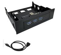 Bnnlqpsttg Panel Hub 4 Puertos Hub USB Interno de Metal de 6 Gb/S con puertos USB-Cand3 USB 3.0 Panel del lector óptico de ordenador