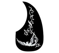 Bnnlqpsttg - Placa antideslizante para guitarra, diseño de lágrima, diseño de pickguard con lágrima, color negro