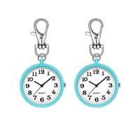 Bnnlqpsttg Reloj de enfermera Clipser, Reloj de bolsillo de cuarzo con hebilla de llave: Reloj de bolsillo portátil para enfermeras y médicos, azul, azul
