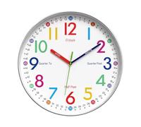 Bnnlqpsttg Reloj de pared digital de 12 pulgadas, reloj de cuarzo de gestión del tiempo para niños, reloj de pared silencioso para, 30 cm