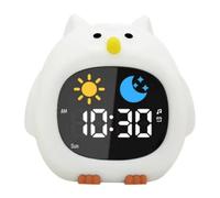 Bnnlqpsttg - Reloj despertador para niños, para entrenamiento de sueño, diseño de búho, con forma de búho
