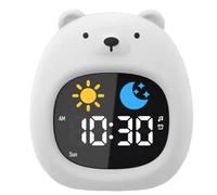 Bnnlqpsttg - Reloj despertador para niños, temporizador de sueño con luz táctil en forma de oso para habitación infantil