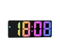 Bnnlqpsttg Reloj electrónico LED con gran carácter, reloj de noche, color negro