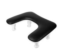 Bnnlqpsttg Reposamanos de Manicura para Uñas Tecnología: Reposamanos Ajustable en forma de U - Reposamanos de piel sintética para manicuras, color negro