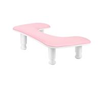 Bnnlqpsttg Reposamanos de Manicura para Uñas Tecnología: Reposamanos Ajustable en forma de U - Reposamanos de piel sintética para manicuras, color rosa