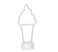 Bnnlqpsttg - Señal de helado con base, luz LED, iluminación de ambiente para pared, lámpara de noche para cumpleaños, fiesta, gimnasio electrónico