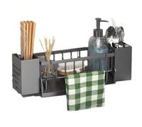 Bnnlqpsttg - Soporte de almacenamiento para de cocina (plástico autodrenante, para jabón, esponja, paño, con cesta filtrante B