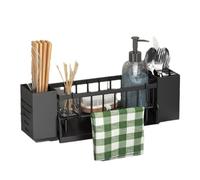 Bnnlqpsttg - Soporte de almacenamiento para de cocina (plástico autodrenante, para jabón, esponja, paño, con cesta filtrante A