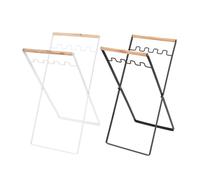 Bnnlqpsttg - Soporte para bolsa de basura con mango de madera, soporte de clasificación de residuos de cocina portátil de reciclaje separado para acampar C