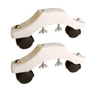 Bnnlqpsttg - Soporte para radiador eléctrico con ruedas, soporte ajustable con patas blancas