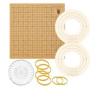 Bnnlqpsttg - Tabla y alfileres de marameo, tablero de proyectos de maramé de 12 x 12 pulgadas, tablero de de maramé para trenzar pulseras, bufandas, conjunto redondo de