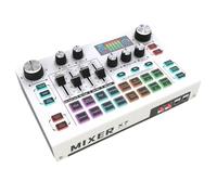 Bnnlqpsttg Tarjeta de sonido de transmisión en X7 Cambiador de voz mezclador DJ efectos para PC Smartphone ordenador interfaz de audio tarjeta consola