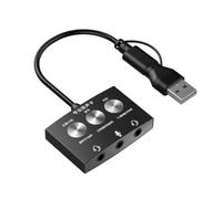 Bnnlqpsttg - Tarjeta de sonido tipo C en directo (3,5 mm, USB a audio, varios efectos de sonido