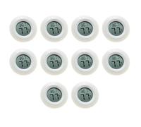 Bnnlqpsttg Termómetro Higrómetro Digital Pantalla LCD Mini con Sonda para Congelador, 10 Piezas, Probador de Temperatura y Humedad Redonda