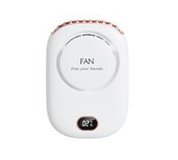 Bnnlqpsttg - Ventilador de cuello portátil, mini ventilador portátil de 2000 mAh, enfriador de aire de 3 velocidades recargable por USB, con pilas, color