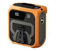 Bnnlqpsttg Ventilador Mini Portátil de 5 Velocidades Recargable por USB para uso en exteriores, Color Naranja