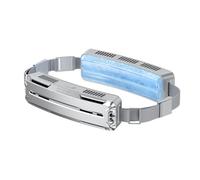 Bnnlqpsttg Ventilador portátil al aire libre multifuncional ventilador de tamaño suspendido ventilador de refrigeración de aire recargable USB para senderismo escalada plata