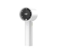 Bnnlqpsttg Ventilador portátil de alta velocidad, ventilador eléctrico portátil, carga USB, ventilador de escritorio con pantalla digital de alta potencia eólica (blanco)