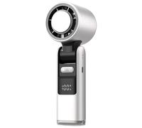 Bnnlqpsttg Ventilador portátil de bolsillo con carga USB con 100 velocidades ajustables, pantalla digital, diseño plegable, alta velocidad, iluminación , color .