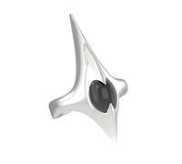 Bnojjellol Anillos punk para estilos alternativos con diseño de picos irregulares y construcción de aleación resistente para picos de larga duración, forma única, aleación ajustable, color oscuro