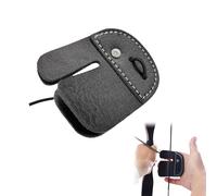 BNOYONERAS Protector de Dedos de Tiro con Arco Protector de Mano de Tiro con Arco portátil Lengüeta de Dedo de Tiro con Arco de Doble Capa Negro para Caza con Arco Recurvo para Tiro de Caza 1 Pieza