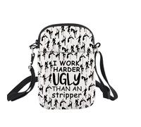 BNQL Bolsa cruzada de baile de poste para amantes del baile de barra, regalo para bailarina, regalo para bailarina, trabajo más duro que un bolso de mensajero feo