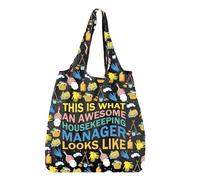 BNQL Bolsa de compras para gerente de limpieza de regalos This Is What An Awesome Housekeeping Manager Looks Like Housekeeper Shopping Bag