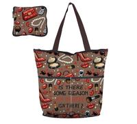 BNQL Bolsa de compras plegable de moda con texto en inglés "Is There Some Reason My Coffee Isn't Here" Fashion Boss Lady Gifts Movie Fan Gift Red Shoe Gifts