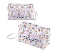 BNQL Bolsa de ganchillo para tejer regalos para tejedores Crochet Makes Me Feel Less Murdery Bolsas de hilo para ganchillo Organizador de bolsas de tejer