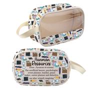 BNQL Bolsa de maquillaje de recursos humanos, regalos de Hr Gifts Hr Director Gift Manager Director Gifts Human Resources Organizer Zipper Pouch