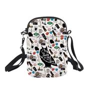 BNQL Bolso cruzado con diseño de búho, inspirado en el programa de televisión de los años 90, con texto en inglés "The Owls Are Not What They Seem"