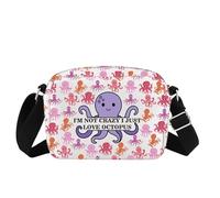BNQL Bolso cruzado de pulpo, regalo divertido para amantes del pulpo, regalos divertidos de pulpo, I'm Not Crazy I Just Love Octopus bolsa cruzada para teléfono celular