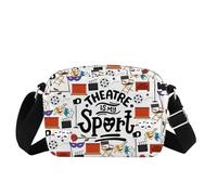 BNQL Bolso cruzado de teatro dramático Theater Is My Sport, regalos para los amantes del teatro, regalos de director, teatro, actor, actriz, bolso cruzado