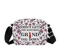 BNQL Bolso cruzado feminista, regalos feministas para mujeres, regalo de mujer poderosa, regalo de feminismo Don't Let The Bastards Grind You Down