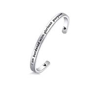 BNQL Brazalete inspirado en la película I Am Burdened With Glorious Purpose (puño), Acero inoxidable