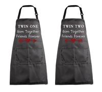 BNQL Delantal para gemelos, gemelos, uno, gemelo, dos, gemelos, hermanos, regalos para hermanos nacidos, amigos, para siempre, gemela, hermana, amiga, regalos para ella, Delantal para plantas, L