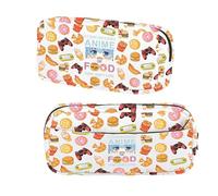 BNQL Estuche para lápices de anime con texto en inglés "If It Doesn't Have to Do with Anime Or Food Then I Don't Care Gaming", regalo divertido para jugadores, bolsa para lápices