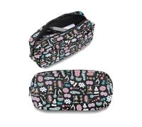 BNQL Estuche para lápices de biología, regalos para profesores, microbiología, bacterias, regalos para microbiólogos, biólogos, bolsa de papelería