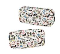 BNQL Estuche para lápices de princesa, regalo de cuento de hadas, la flor que florece en la adversidad, loto, regalo alentador, bolsa de maquillaje de película de dibujos animados