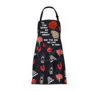 BNQL Hadestown - Delantal musical de Hadestown, regalo musical con texto en inglés "To The World We Dream About And The One We Live In Now", Delantal de cerveza de cangrejo, L