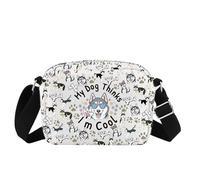 BNQL Husky - Bolso cruzado Husky siberiano, regalos para los amantes de los Husky, My Dog Thinks I'm Cool Husky, bolsa cruzada con correa ajustable