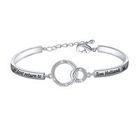 BNQL If Lost Return to Tom Holland llavero pulsera de Spiderman llavero pulsera regalo para hijo